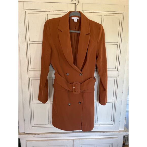 House Of Harlow 1960 size small ginger brown jacket double breasted - Picture 1 of 6